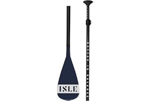 ISLE SURF AND SUP ISLE SUP Paddle (Adjustable 67-83") — 2-Piece Carbon Shaft w/Nylon Blade for Paddle Boards