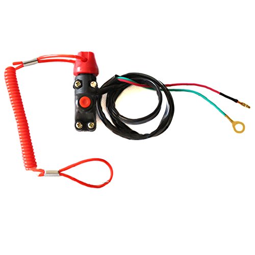 Oda Universal Engine Stop Kill Tether Switch Lanyard for ATV Racing Emergency Kill Switch ATV Quad Dirt Bike Handlebar Mount Tether Engine