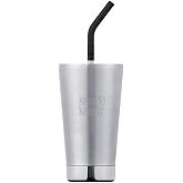 Klean Kanteen 19322079015016 Insulated Tumbler with Straw, Stainless Steel, 16 oz, 16.3 fl oz (473 ml)