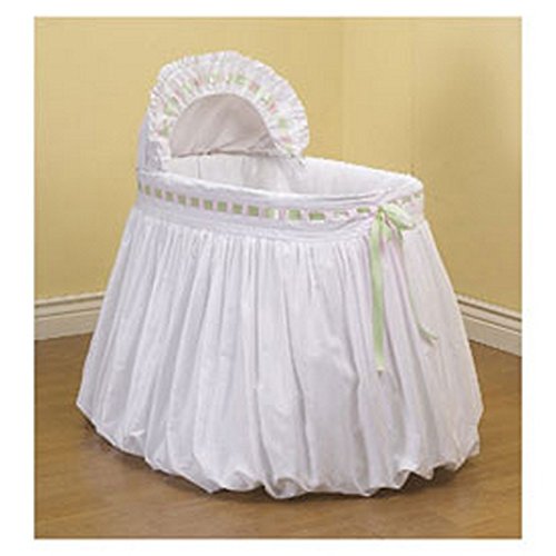 Baby Doll Bedding Pretty Ribbon Bassinet Set, Mint ...