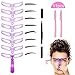Eyebrow Stencils, Eyebrow Template, Eyebrow Shaping Kit, 8 Styles Reusable Eyebrow Stencil with Handle and Strap, Washable (Come with 2 Eyebrow Razor + 1 Eyebrow Pencil）