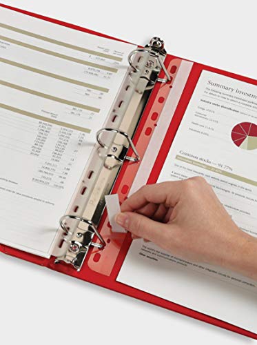Cardinal HOLDit! Ring Binder Insert Strips, 10-7/8" x 1", Clear, 25/Bag (21110)