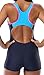 CharmLeaks Women's BoyLeg Splicing One Piece Sports Swimsuit