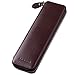 Ancicraft Pencil Case Leather Pouch Fountain Pen Holder With Zipper For Men Women (Coffee)