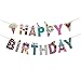 FECEDY ® Cartoon Happy Birthday Banner Colorful Bunting (Mixed Color)
