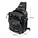 Rodeel Fishing Tackle Sling Shoulder Backpack with Rod Holder, Lure Bag, Water Resistant & Weatherproof, Large Storage, Unisex, Black Camouflage