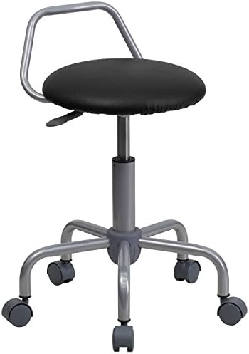 A Line Furniture Algen Raised Bar Backrest Adjustable Faux Leather/Metal Stool