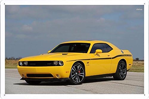 Vehicle Automobile Motor Car 24781 Hennessey Dodge Challenger Srt8 392 Hemi Tin Sign Metal Poster Plate (20x30cm) By Auto TinSign