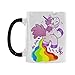InterestPrint 11 Ounce Cartoon Unicorn Rainbow Morphing Mug Travel Heat Sensitive Color Change Coffee Mug Cup with Quotes, Unique Funny Birthday Mug for Men Women Him Her Mom Dad