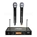 Audio2000s AWM6527U UHF 2-Channel Wireless Handheld Microphone System with 100 Selectable Frequency