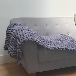Adyrescia Chunky Knit Blanket Throw | 100% Hand