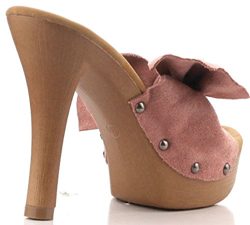 image for CAPE ROBBIN Zhonya-2 Large Bow Open Toe Clogs Mules Slip On Slides Hee