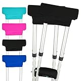 Vive Crutch Pads - Padding for Walking Arm Crutches - Padded Universal Underarm, Forearm Handle Pillow Covers for Hand Grips, Armpit - Soft Foam Bariatric Accessories for Kids, Adults (1 Pair)