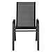 Flash Furniture Brazos Series Outdoor Stackable Patio Chairs with Flex Comfort Material, Stacking Outdoor Modern Sling Patio Chairs, Set of 5, Black