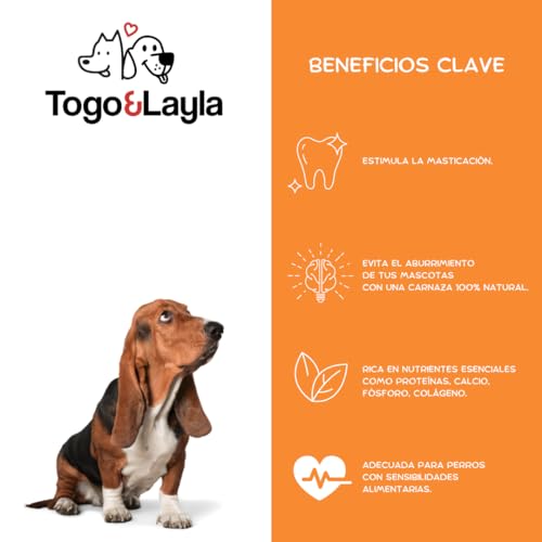 Togo y Layla Premios para Perro de Tráquea de Res Deshidratada 3 Piezas