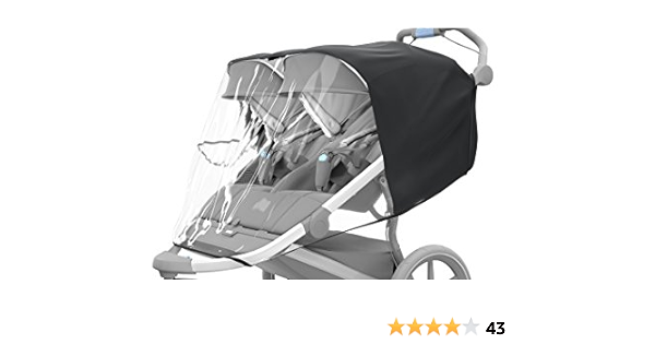 thule double stroller rain cover