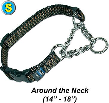 Cetacea Chain Martingale Dog/Pet Collar with Quick Release, Small, Baby Blue