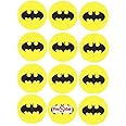 Goggly 35 x Pre Cut Batman Logo Cake, Cupcake Toppers/Decorations Edible Wafer Paper