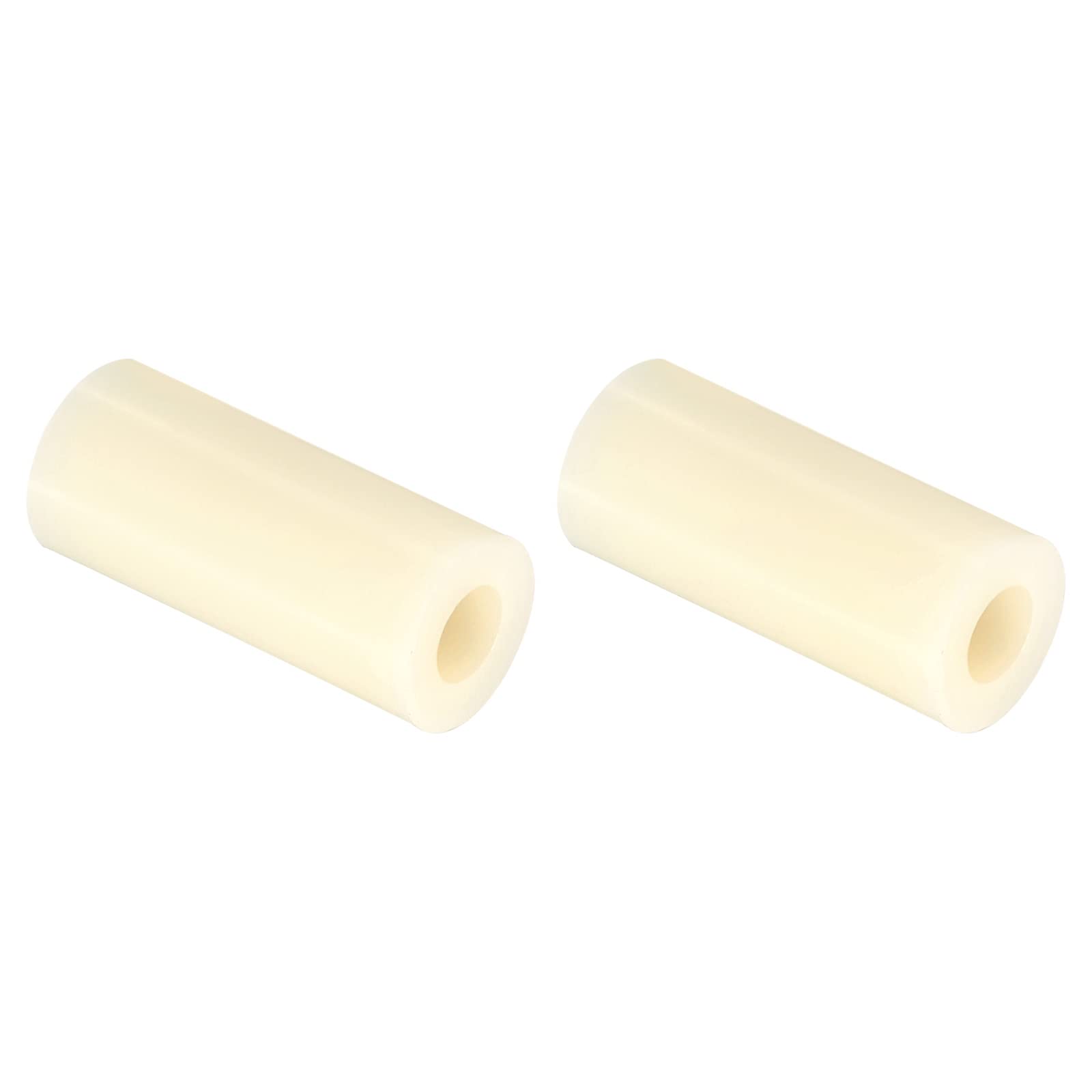 PATIKIL M5 Round Spacer Washer, 48 Pack Nylon 5.3mm ID x 11mm OD x 25mm L for M5 Screws Block 3D Printer TV Wall Mounting Electrical Outlet, Beige