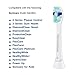 DiamondSmile Replacement Toothbrush Heads Compatible with Sonicare Plaque Control HX9028/64 8 Pack,fits 2 Series,Gum Health,DiamondClean,FlexCare,HealthyWhite Sonic Snap-On Brush Handles