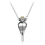 Magical Jewelry Gift Co. Felix Felicis Liquid Luck Potion Vial Bottle Pendant Charm Chain Necklace - Silver/Metal (0.6 Oz)