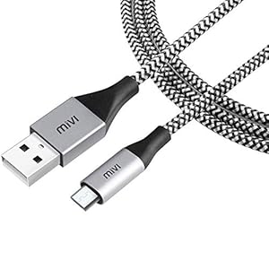 Micro USB 6 Feet Cable with Khali Tough Bullet Proof Material (Black)