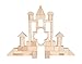 Solid Wooden building blocks for toddlers - kids blocks to spark creativity, imagination. 100 building blocks each wood block is made out natural Linden with hands. Invest in your children age 3-7