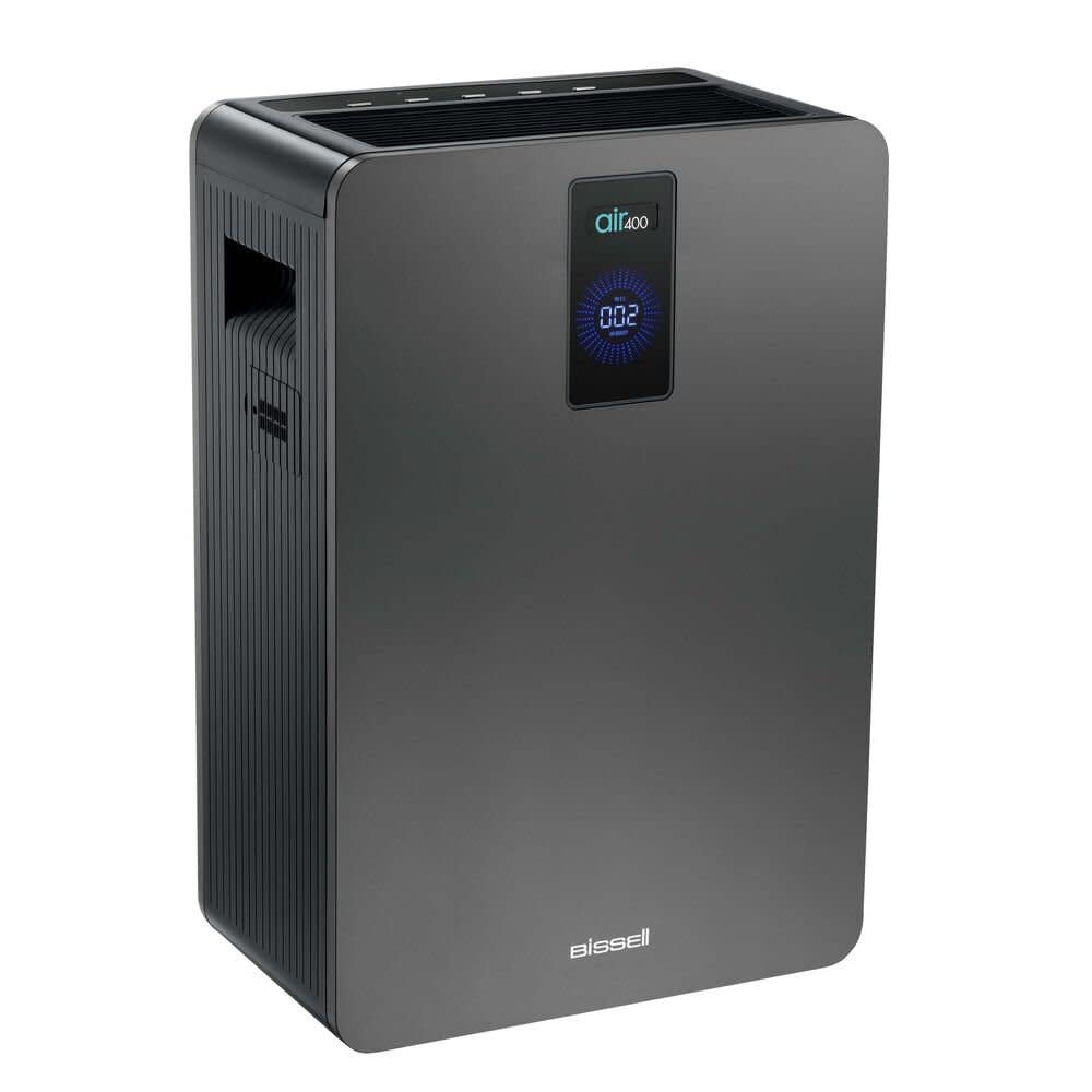 BISSELL air400 Smart Air Purifier with High Efficiency and Carbon Filters for Large Room and Home, Quiet Bedroom Air Cleaner for Allergies,Pets,Dust,Dander,Pollen,Smoke,Hair,Odors, Auto Mode, 24791