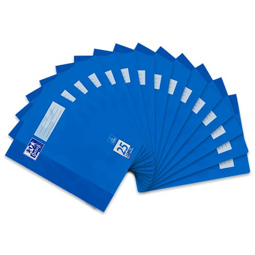 Oxford - Quaderno scuola in formato A4 con bordo, lineatura 25, confezione da 15 quaderni da 16 fogli a righe ciascuno