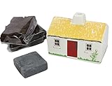 Irish Turf Incense & Ceramic Cottage Irish Peat,Beige,