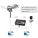 AILUKI Outdoor Amplified HDTV Antenna Digital TV Antenna 150 Miles 360° Degree Rotation HD Digital Outdoor Indoor HDTV Antenna with Remote controller