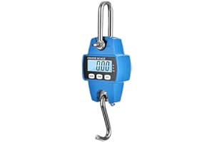 KONGSEN Hanging Weight Scale Industrial Heavy Duty for Farm, Hunting, Bow Draw Weight, Big Fish & Hoyer Lift with Accurate Sensor Digital, Professional (660LBS Blue)