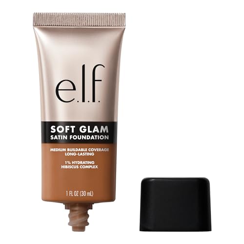 e.l.f. Soft Glam Foundation, Medium Coverage, Long-Lasting & Buildable Foundati…