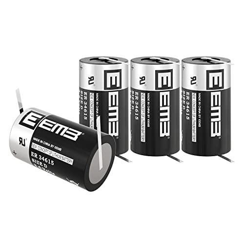 EEMB 4Pack ER34615 D Cell Batteries 3.6V Lithium Battery 19Ah LiSOCL₂