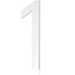 6 inch White Mailbox Numbers White - Adhesive House