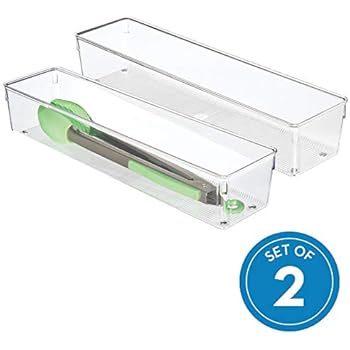 iDesign Linus Kitchen Drawer Organizer for Silverware, Spatulas, Cutlery, Gadgets, Office Supplies, Cosmetics, 4