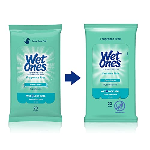 Wet Ones Hand Wipes, Sensitive Skin Wipes Travel Wipes Case, Hand and