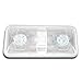 Leisure LED 5 Pack RV LED Ceiling Double Dome Light Fixture with ON/Off Switch Interior Lighting for Car/RV/Trailer/Camper/Boat DC 12V Cool White 6000-6500K 48X2835SMD (Cool White 6000-6500K, 5)