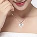 YFN 925 Sterling Silver I Love You to the Moon and Back Heart Pendant Necklace 18