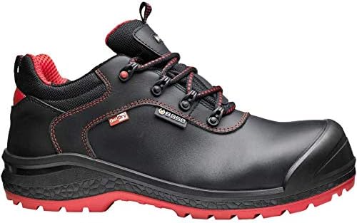 Base Protection B0894 OREN S3 Low Safety Shoe Black/Red, 43, Black Red, 43 EU