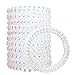 20pcs Spiral Hair Ties No Crease Coil Hair Ties Thin Colorful Hair Ties Waterproof Elastic Coil Hair Ties for Women Girls