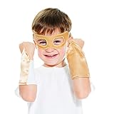 Gold Superhero Eye Mask and Powerband Set - Kids