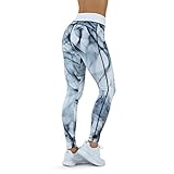 GBSELL Women Geometry Print Sports Gym Yoga Workout Athletic Leggings Pants (Black griotte, L)