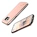 Samsung Galaxy S7 Case, Raydem Galaxy S7 Shockproof Case with Card Slot Holder and Built-in Kickstand,Wire Drawing Cover Design (Rose Gold, S7)