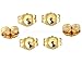 6-Piece 14K Yellow Gold Earring Backs Replacement Earring Backs