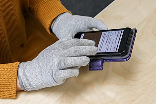 DefenderShield EMF Radiation Protection Computer Gloves - Use With