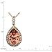 Amazon Collection Sterling Silver Swarovski Elements Crystal Pear Shape Pendant Necklace, 18
