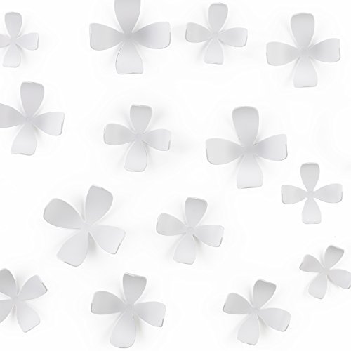 Umbra Wallflower Wall Decor, White, Set of 25