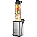 Homgeek Personal Mini Blender Smoothie Maker, Smoothie Single Serve Blender Portable Juicer Cup, Electric Power Mixer Fruit and Vegetable Single Serve,with Travel Lid and Tritan Travel Sport Bottle