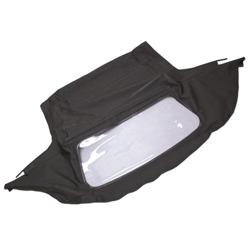Sierra Auto Tops Convertible Soft Top Replacement, compatible with 1990-2005 Mazda Miata MX5, w/Plastic Window, Cabrio Vinyl, Black